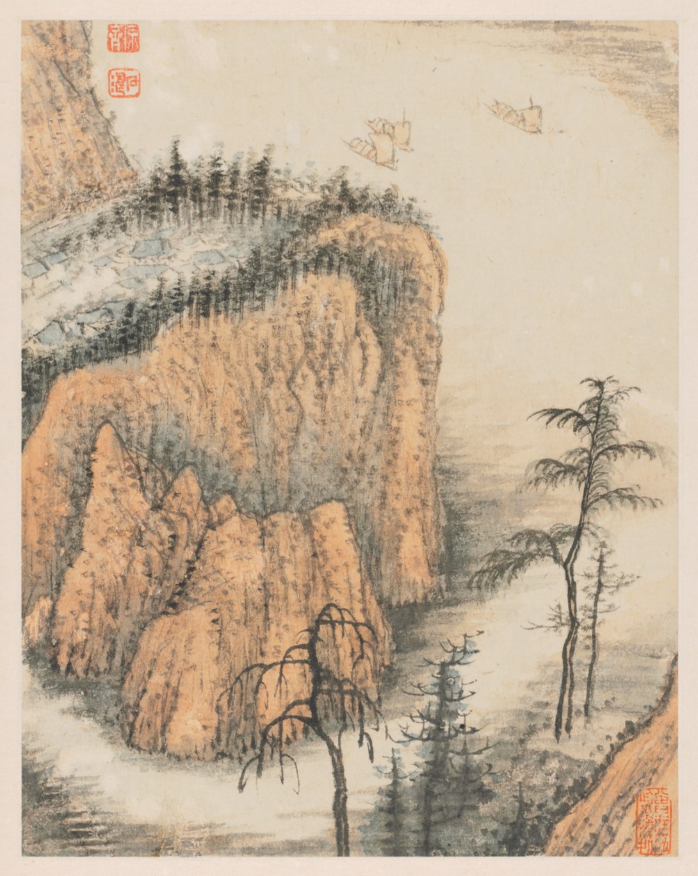 Recuerdos del río Qinhuai de Shitao
