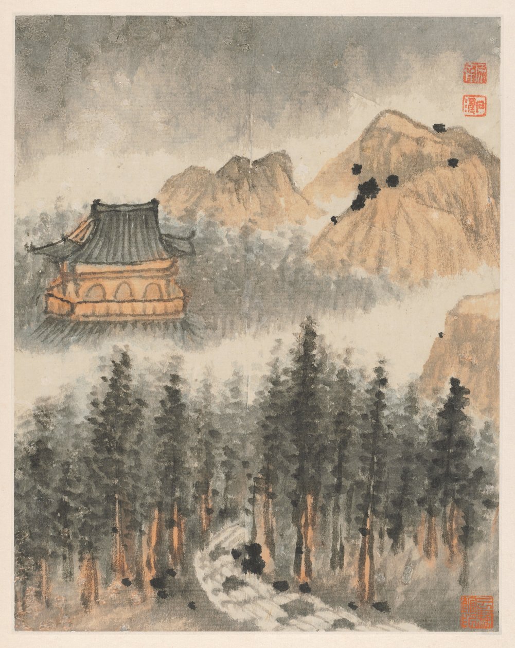 Recuerdos del río Qinhuai de Shitao