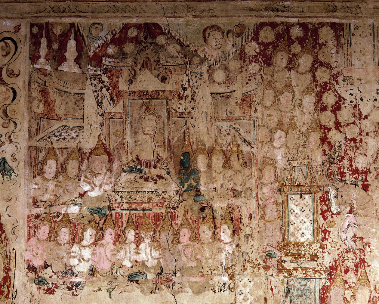 Fragmentos de murales de Siamese School