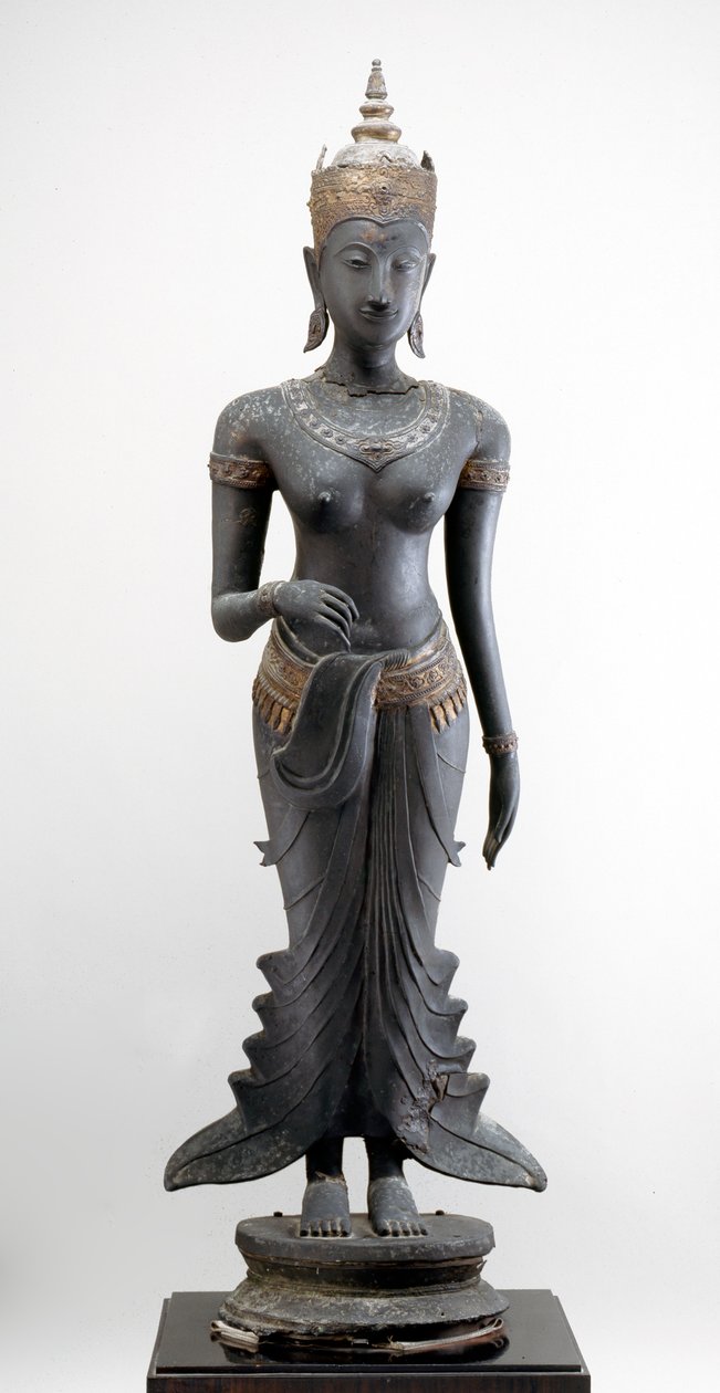 Uma de pie, estilo Sukhothai (bronce dorado) de Siamese School
