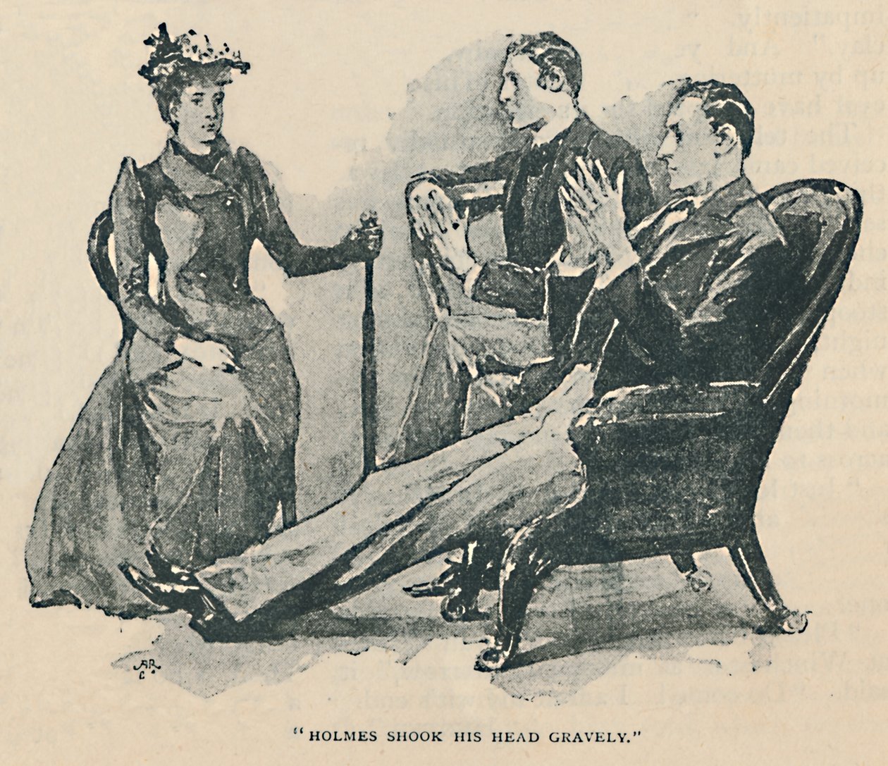 Holmes sacudió la cabeza gravemente, 1892 de Sidney Paget