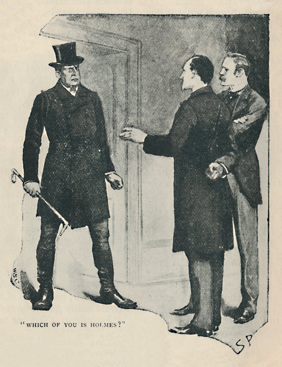 ¿Cuál de ustedes es Holmes?, 1892 de Sidney Paget