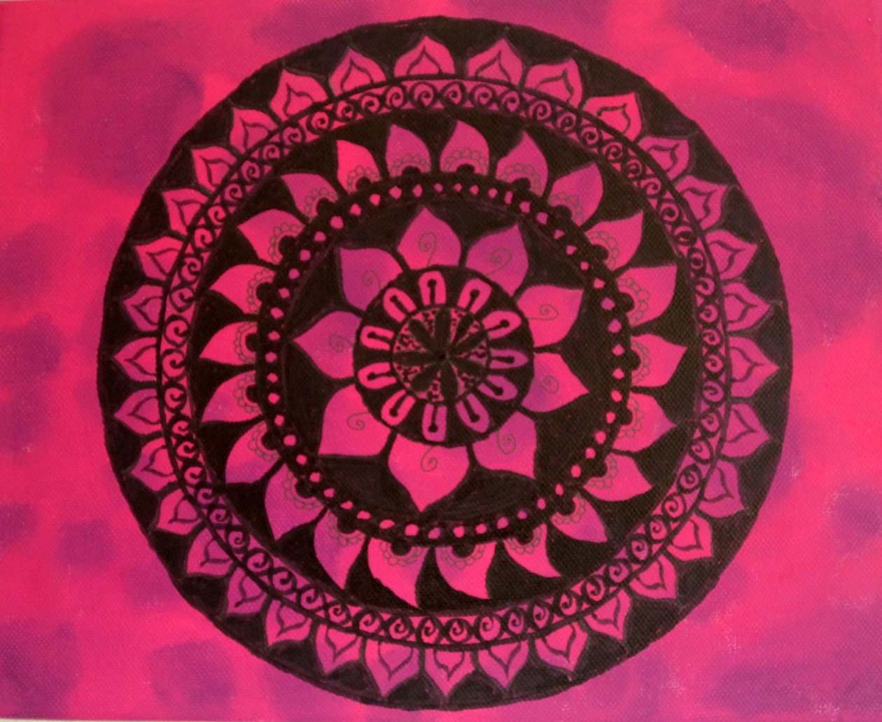 Mandala en rosa y lila de Sil A