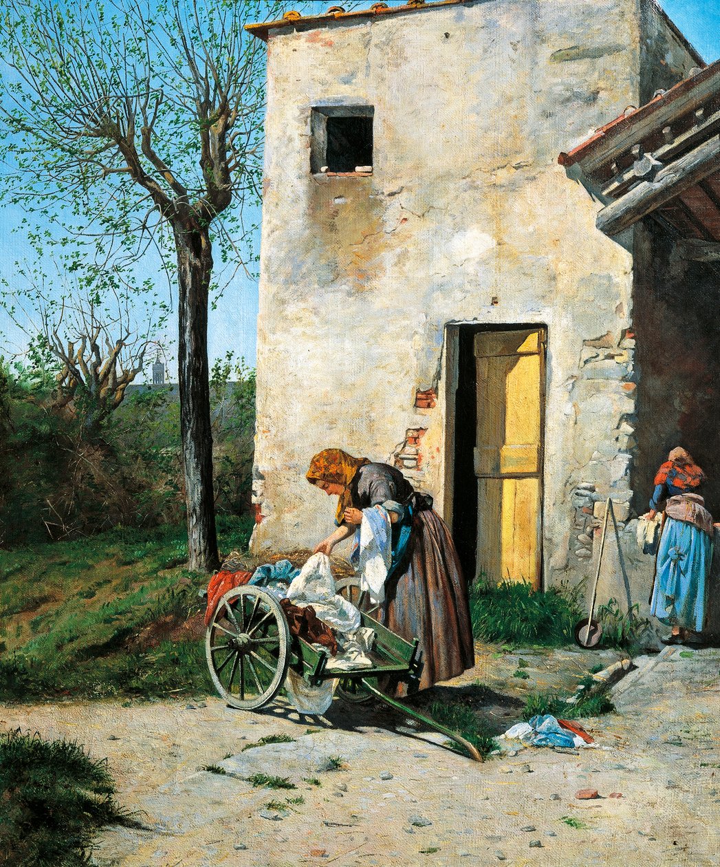 Lavanderas cerca de Florencia de Silvestro Lega