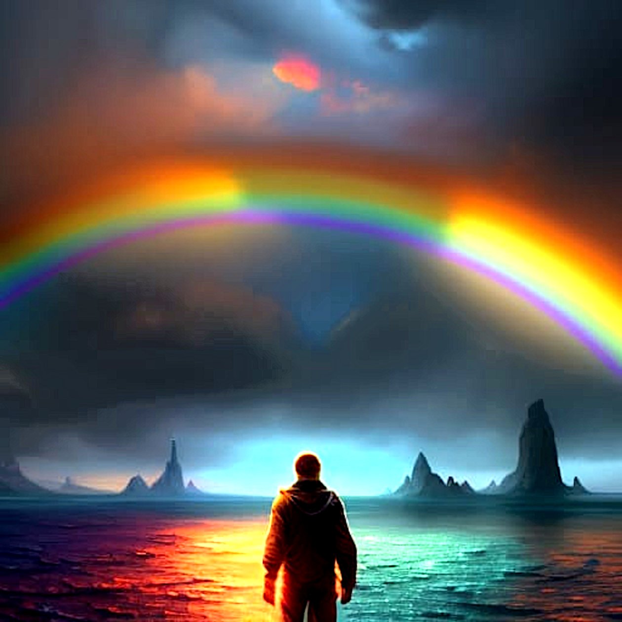 La sublimidad del momento: la magia del arco iris de Silvia Martini