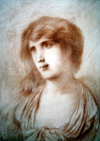 Cabeza de una chica de Simeon Solomon