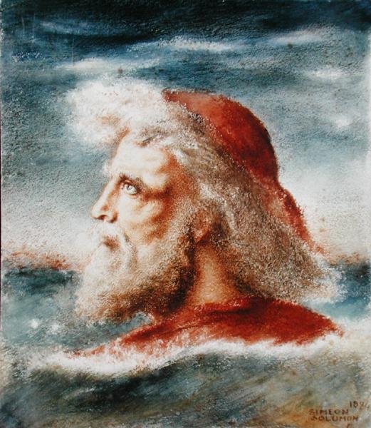 Cabeza de un hombre de Simeon Solomon