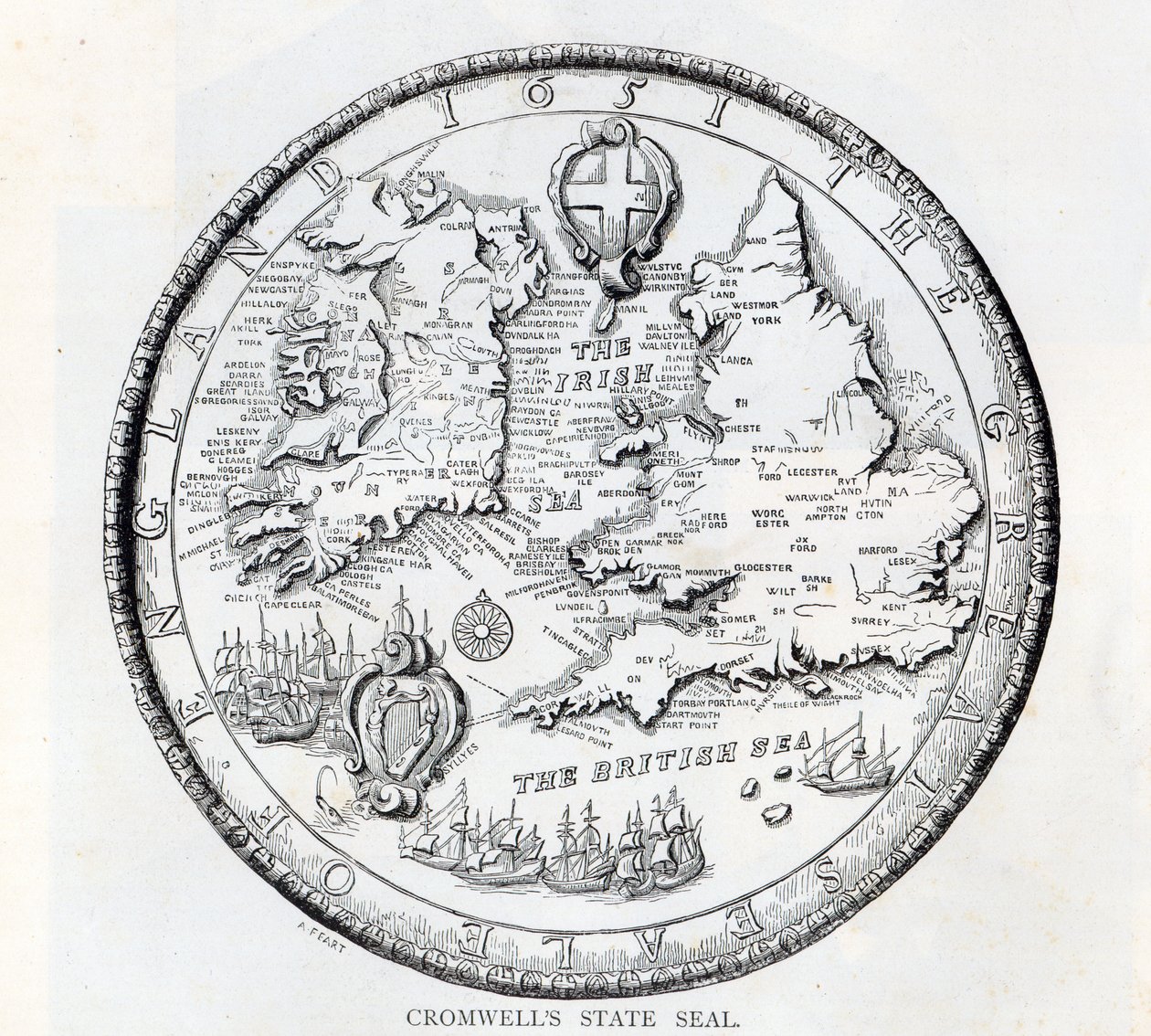 Gran Sello de Inglaterra durante la Commonwealth, 1651 de Simon Thomas