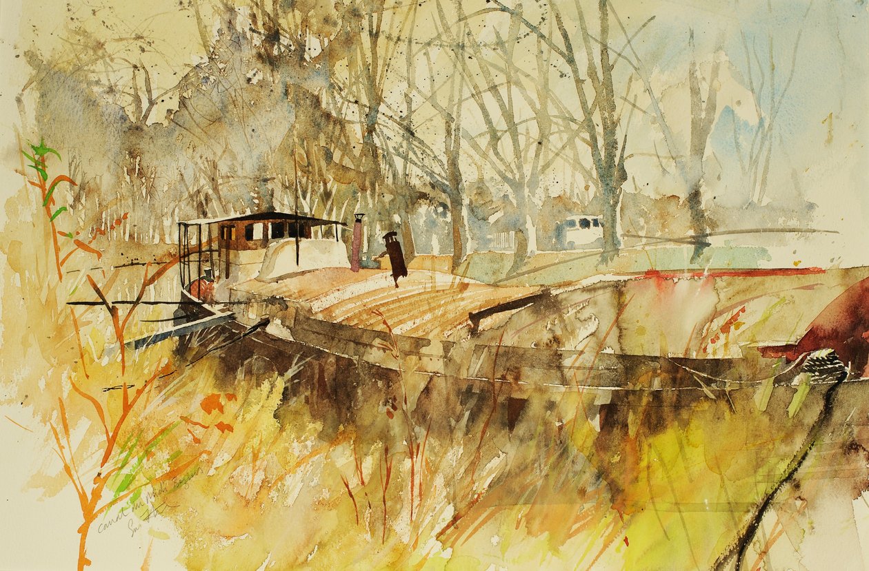 Canal du Midi, 2000 (acuarela) de Simon Fletcher