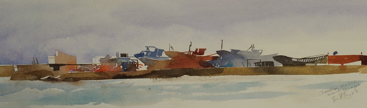 Chantier marine 2008 (acuarela) de Simon Fletcher