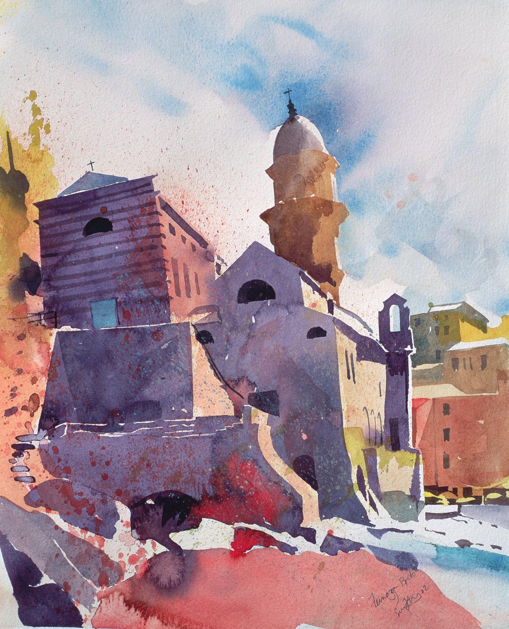 Fernazza, Oporto, 2002 (acuarela sobre papel) de Simon Fletcher