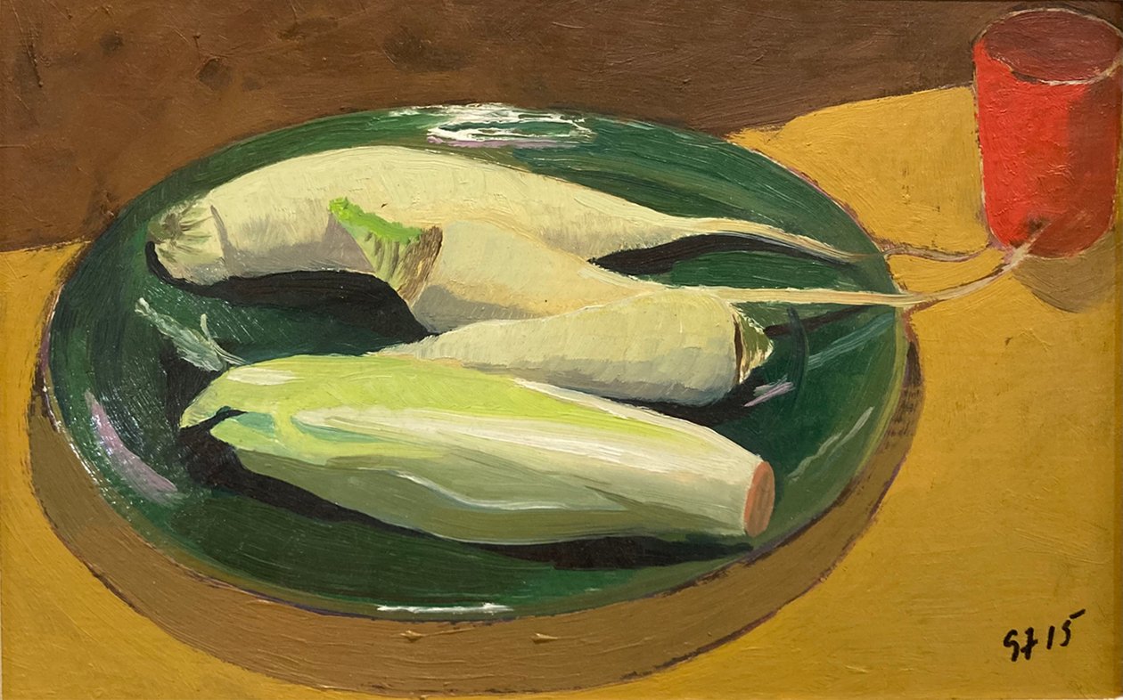 Cuatro endibias (óleo sobre tabla) de Simon Fletcher