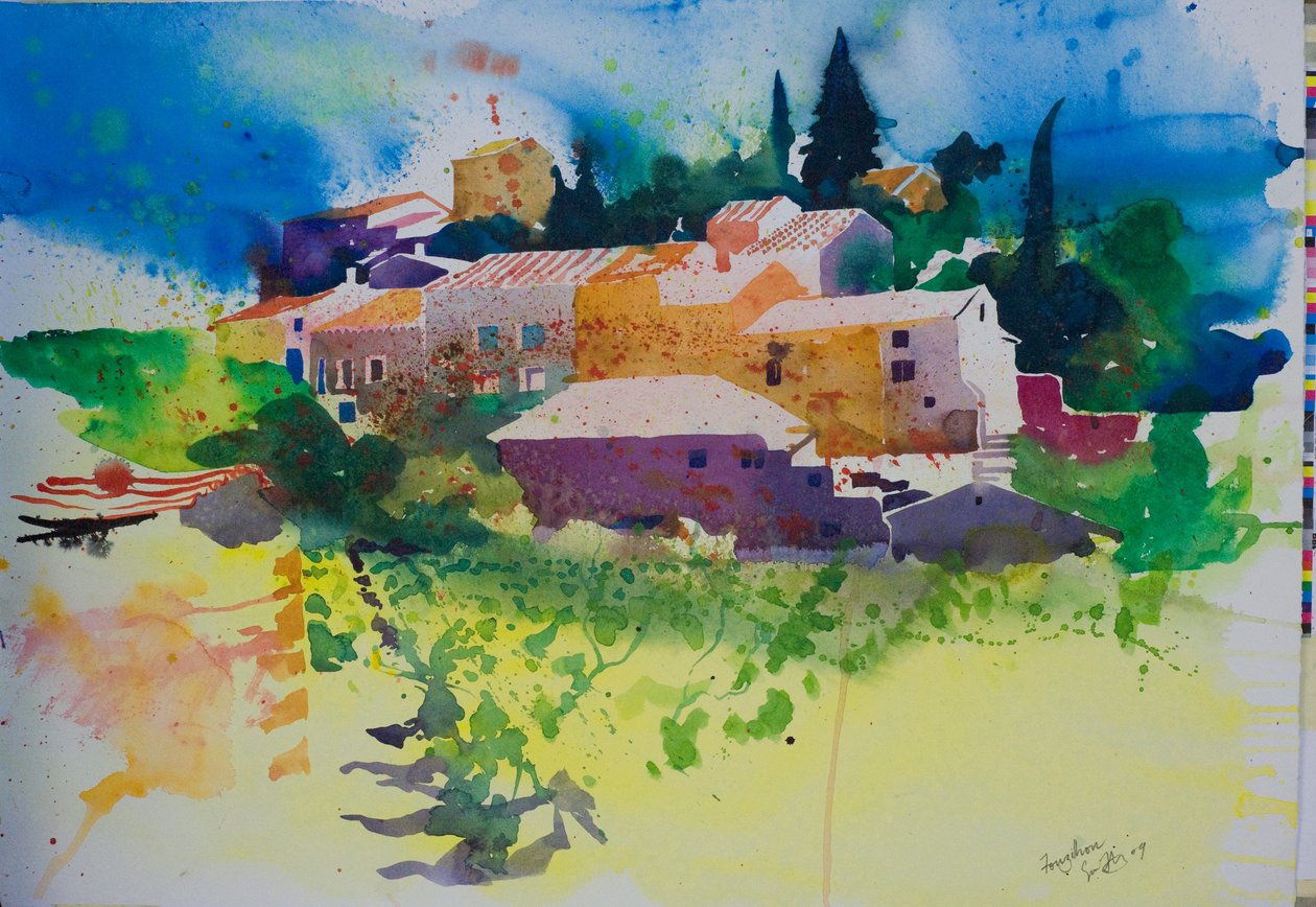 Fouzilhon, 2009 (acuarela) de Simon Fletcher