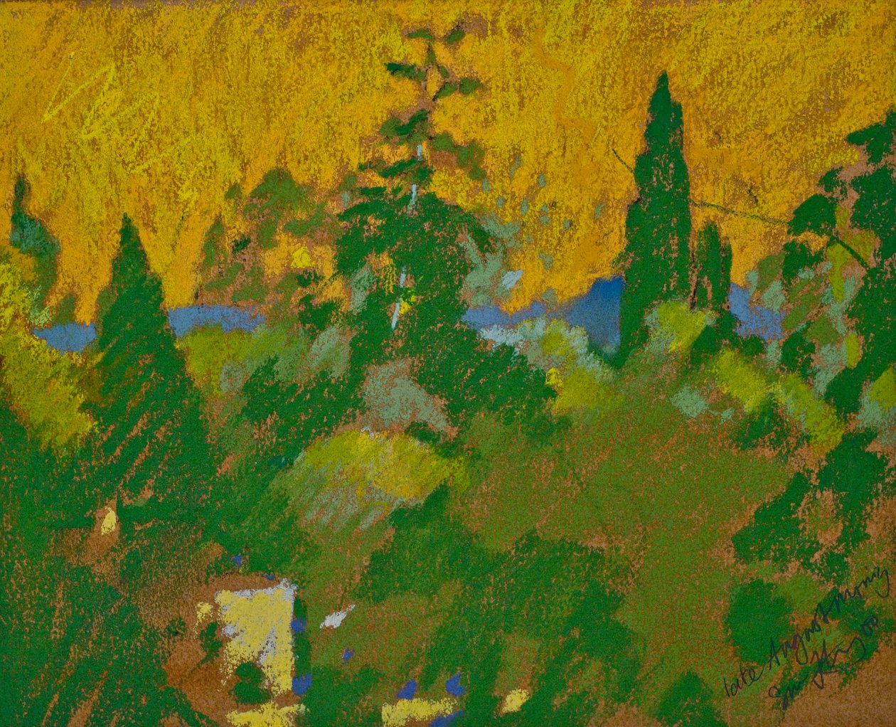 Late August Morning (pastel sobre papel) de Simon Fletcher