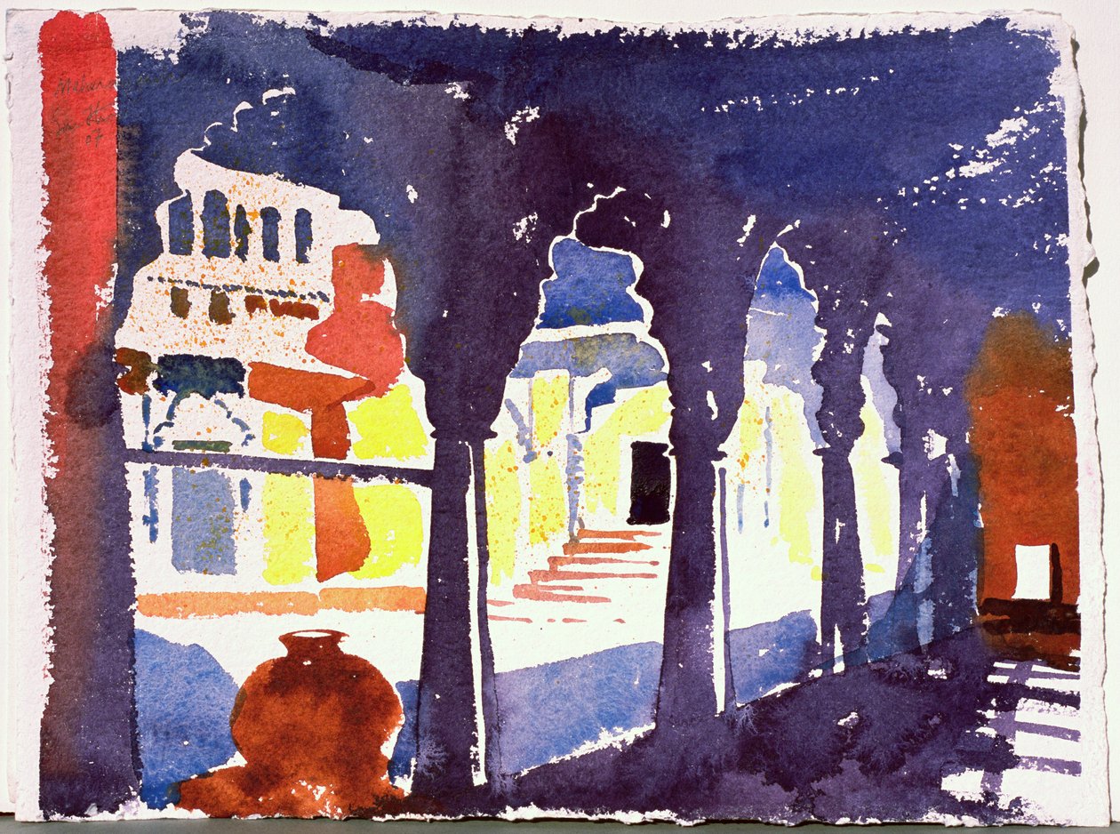 Meherangarh, 2007 (acuarela sobre papel) de Simon Fletcher
