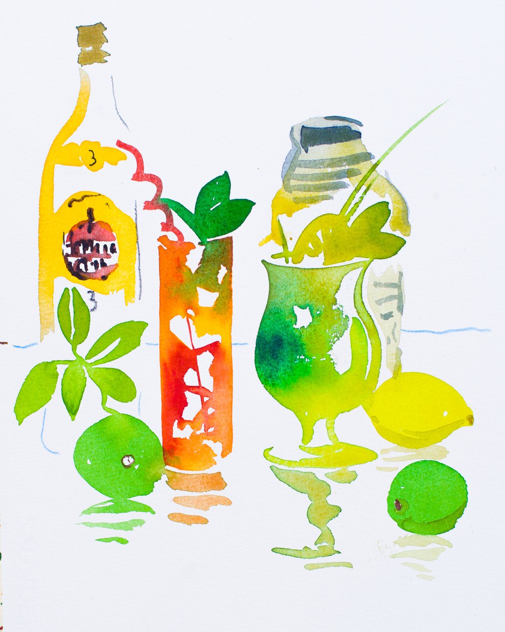 Mojito  Cuba Libre, 2016 (acuarela) de Simon Fletcher