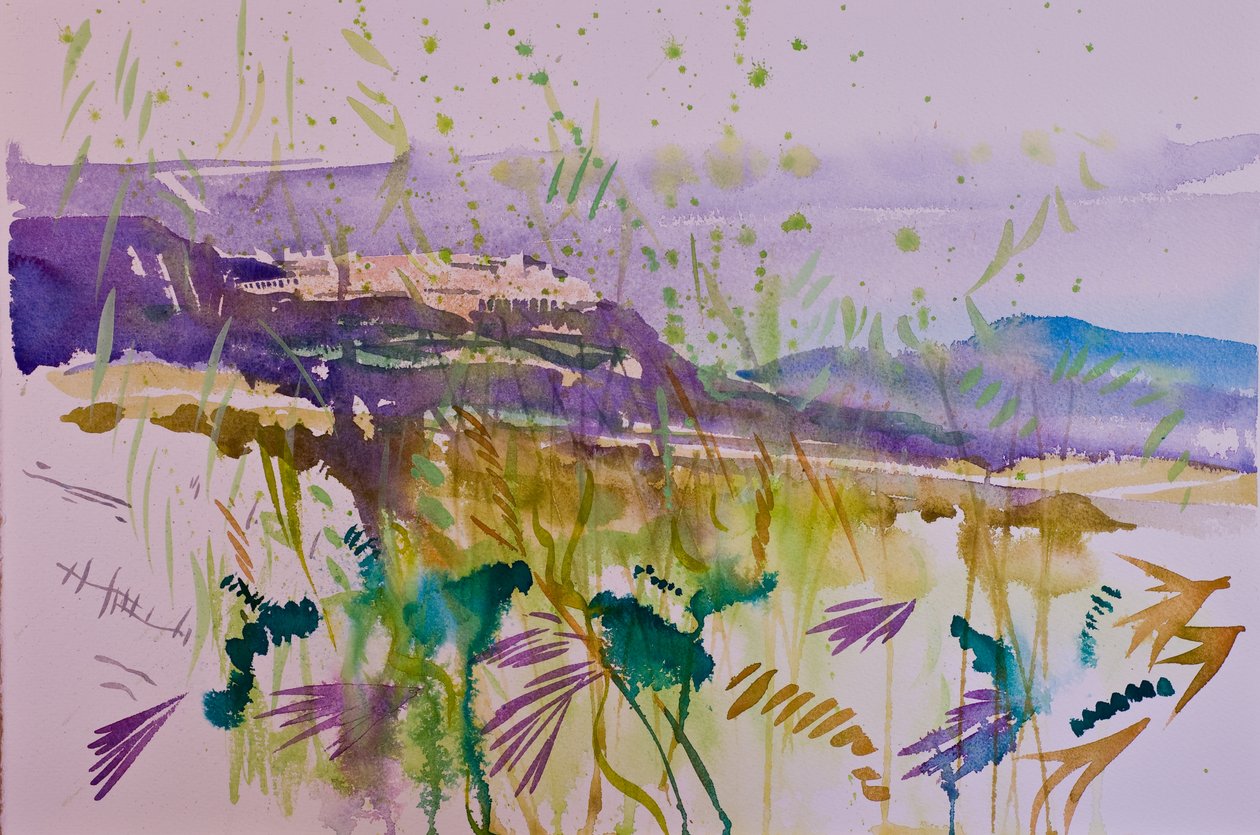 Montalcino (acuarela sobre papel) de Simon Fletcher