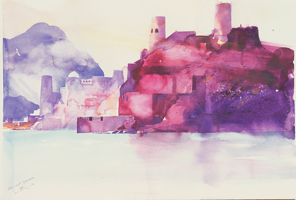 Muscat Omán, 2004 (acuarela) de Simon Fletcher
