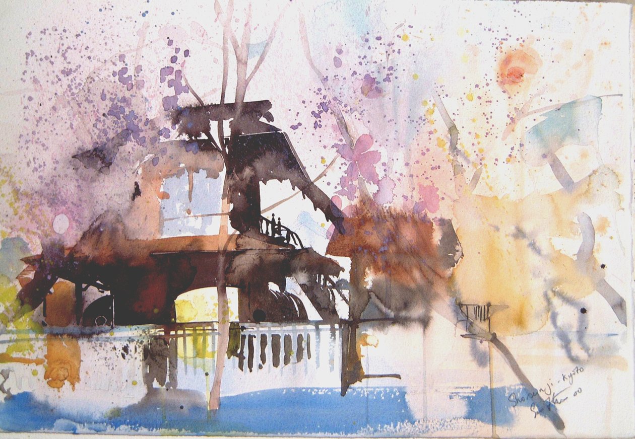 Sho Sein Ji Kioto, 2000 (acuarela) de Simon Fletcher