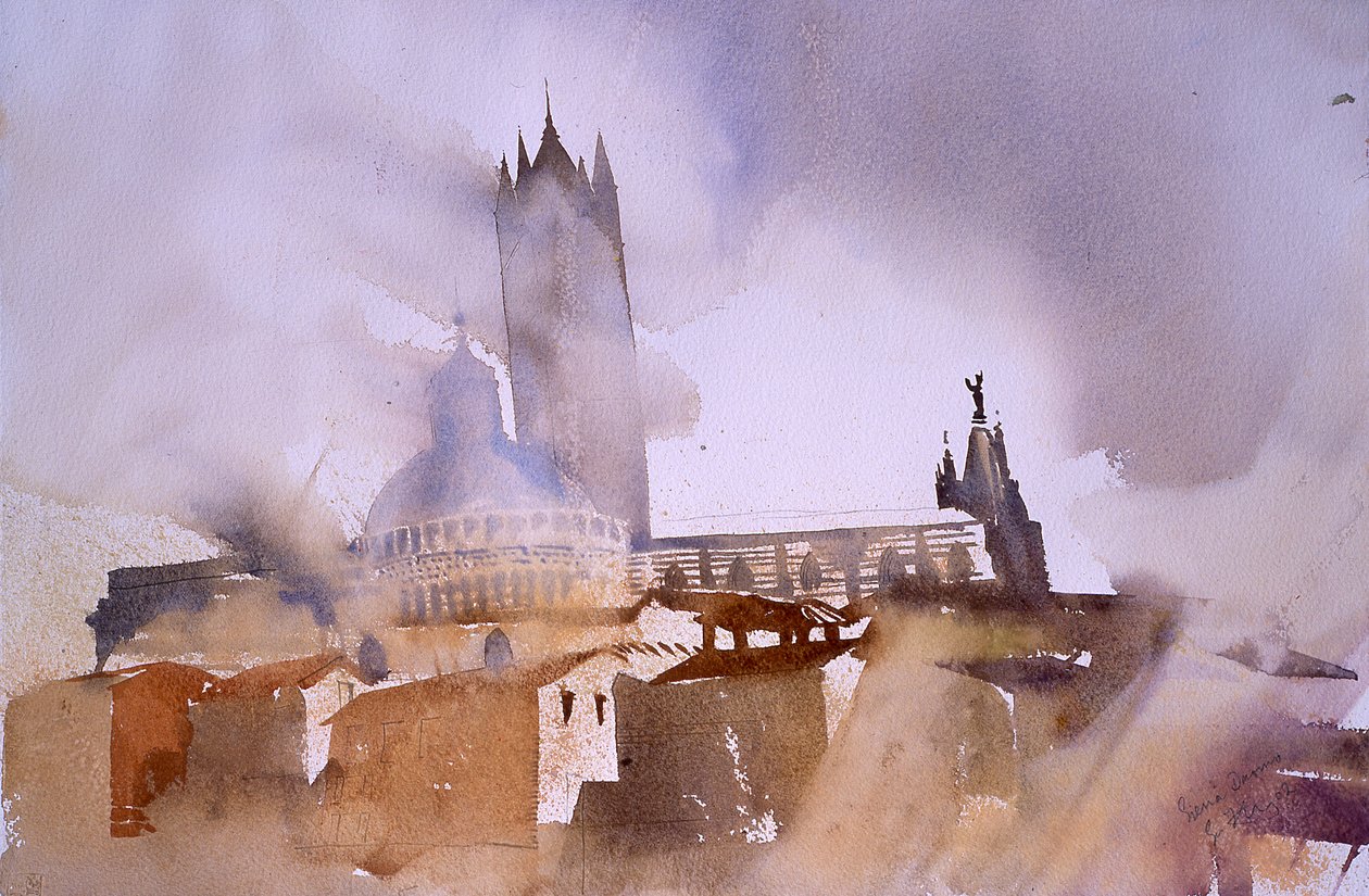 Catedral de Siena, 2002 (acuarela) de Simon Fletcher