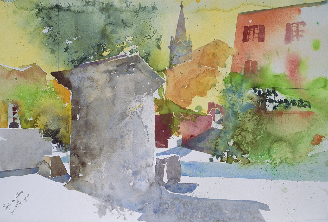 Socle a Villars, Francia, 2003 (acuarela) de Simon Fletcher