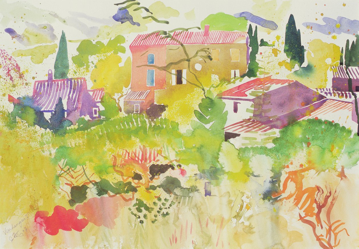 Vendanges I, 2007 (acuarela) de Simon Fletcher