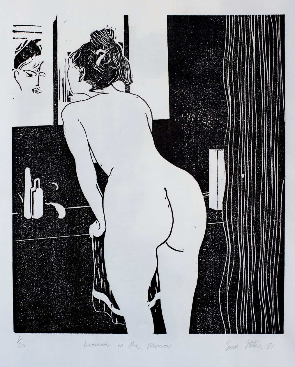 Mujer en el espejo de Simon Fletcher