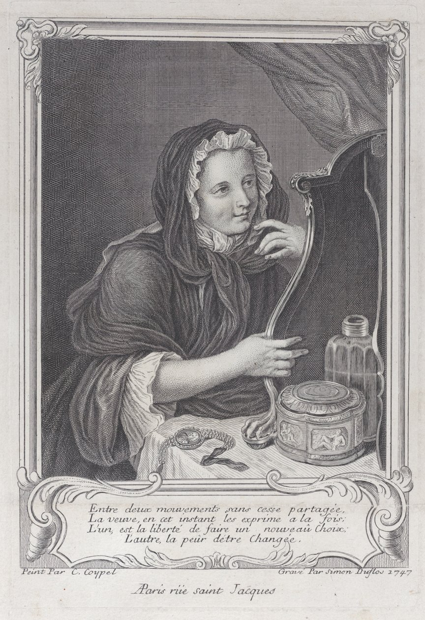 La viuda coqueta, 1747 de Simon Nicolas Duflos
