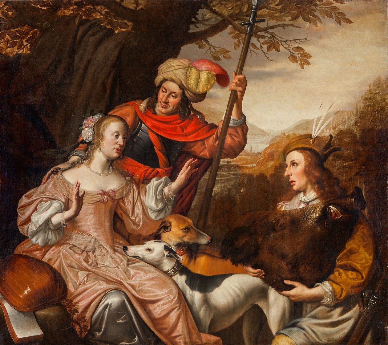 Retrato de grupo (óleo sobre lienzo) de Simon Peter Tilemann