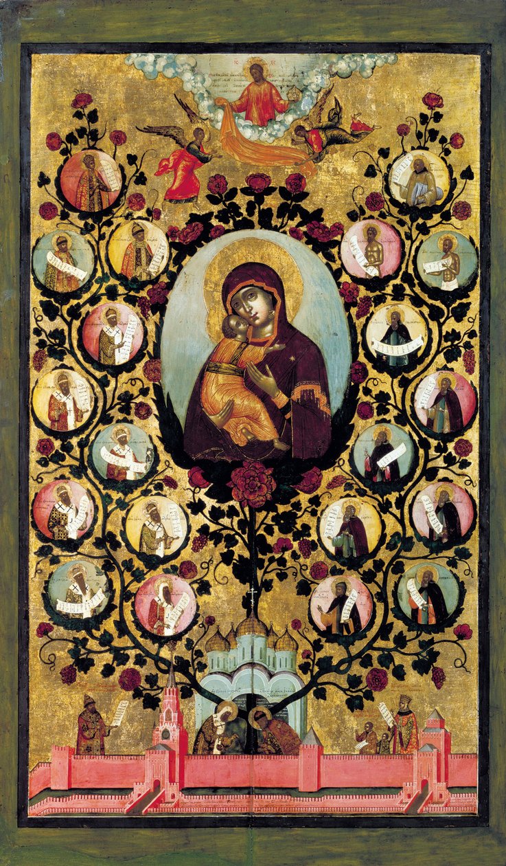Apoteosis de la Virgen de Vladímir, 1668 de Simon Ushakov