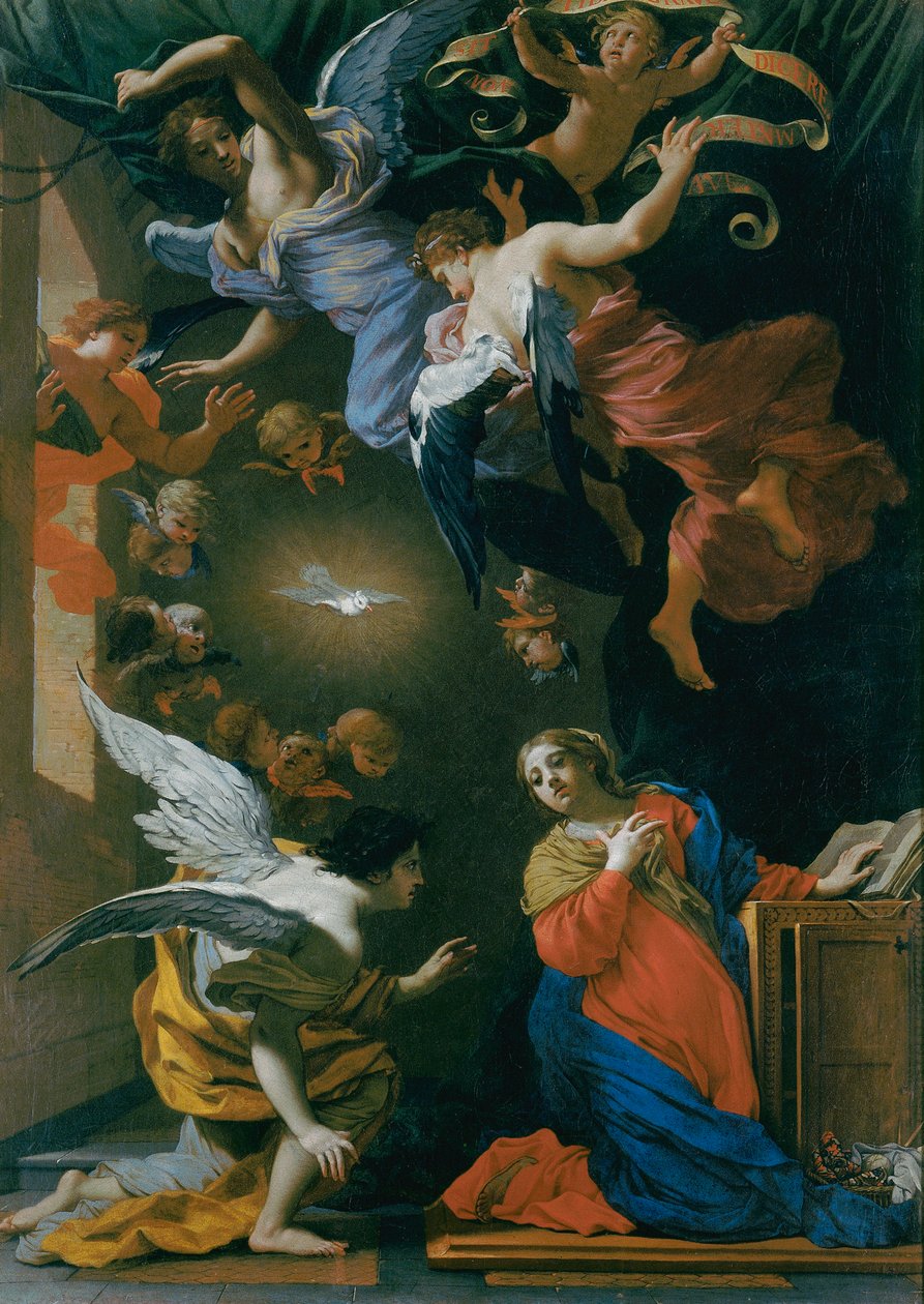 Anunciación de Simon Vouet