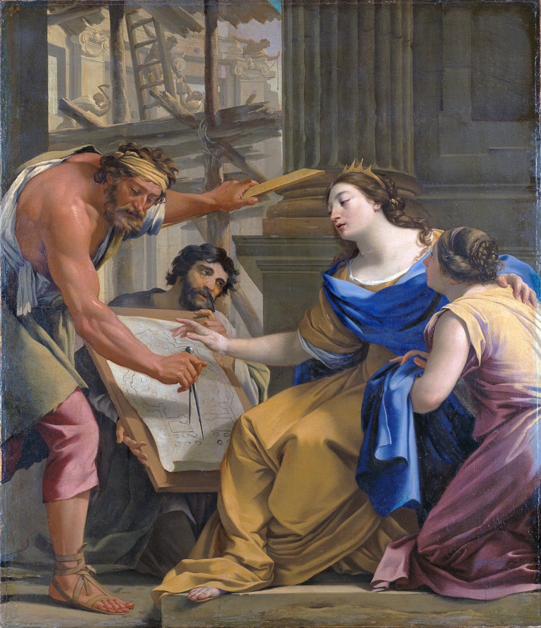 Artemisia Construyendo el Mausolaeum de Simon Vouet