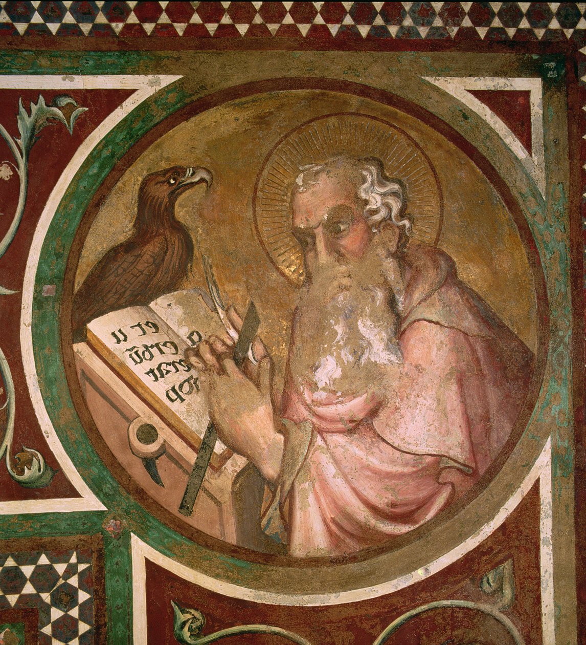 Maesta: San Juan Evangelista, (detalle) de Simone Martini
