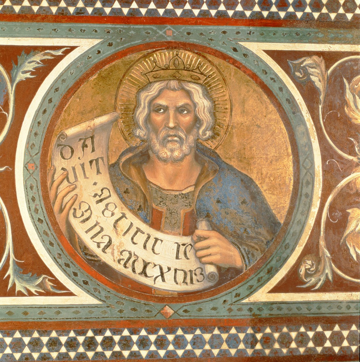 Maestà: David, (detalle) del marco de Simone Martini