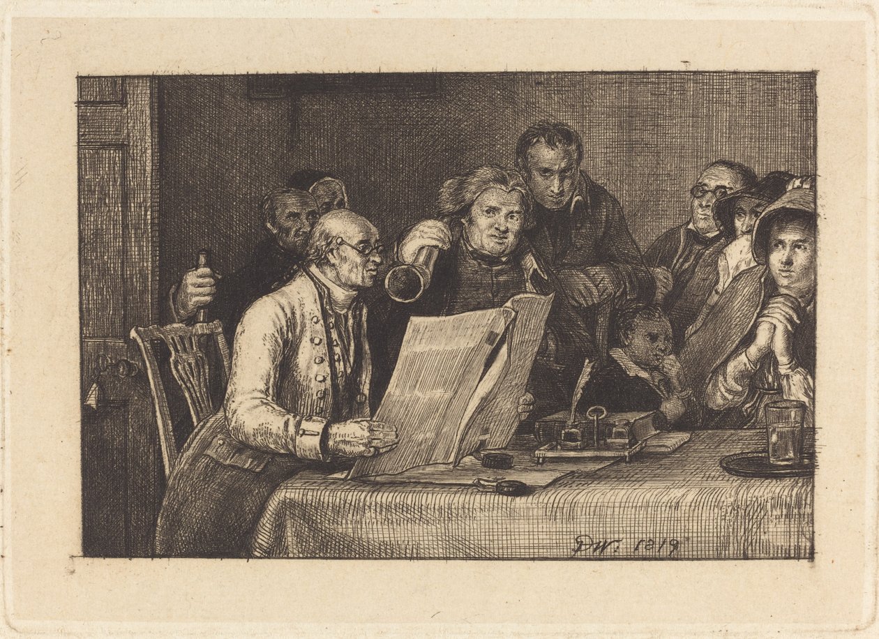 Leyendo el testamento de Sir David Wilkie