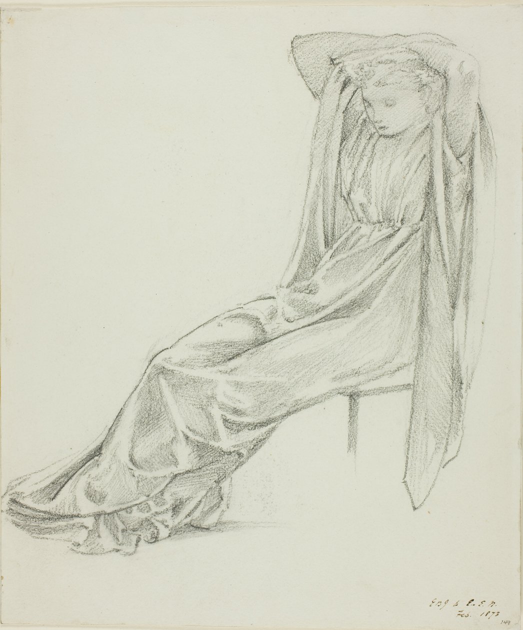Figura femenina sentada de Sir Edward Burne Jones