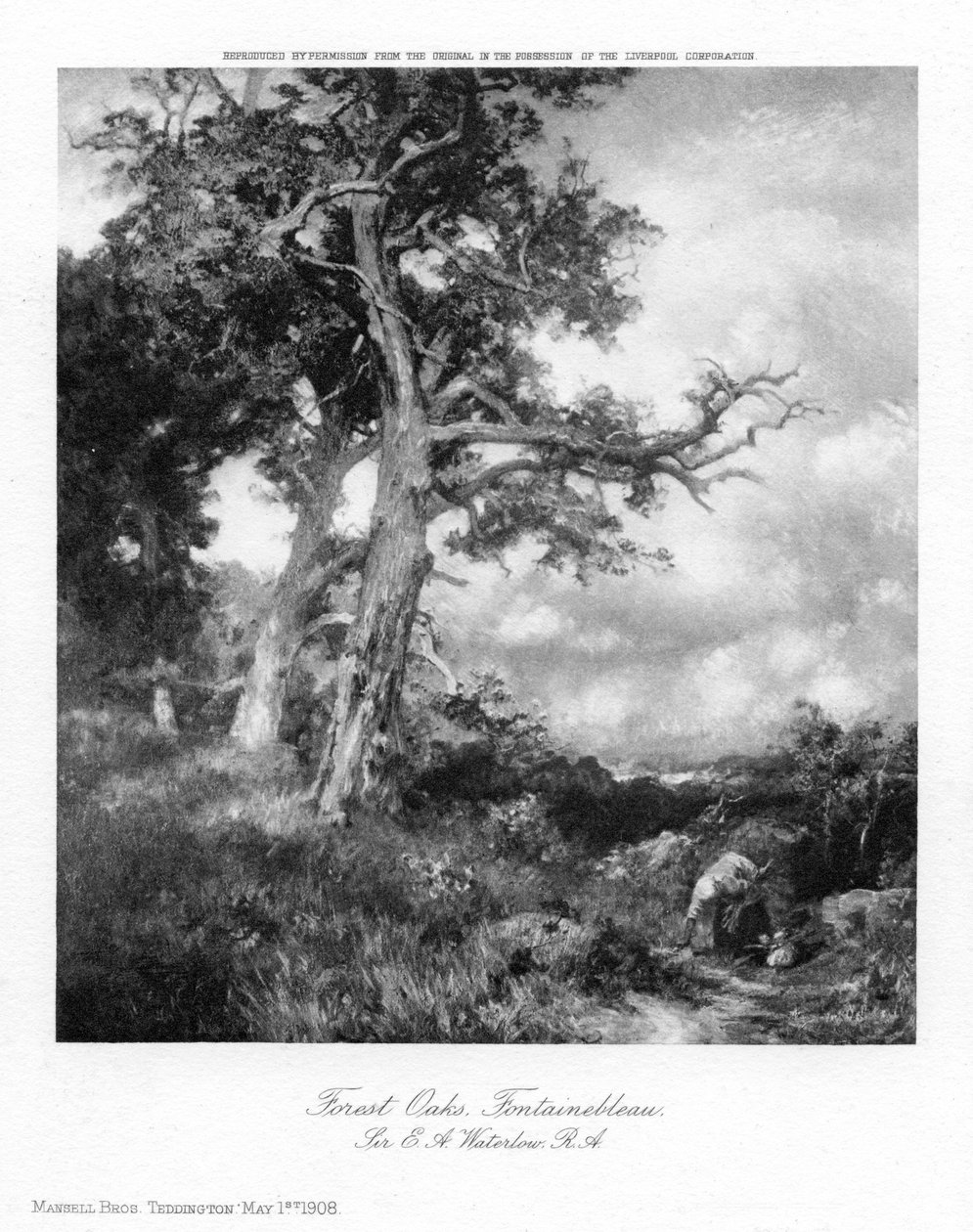 Robles del bosque, Fontainebleau de Sir Ernest Albert Waterlow