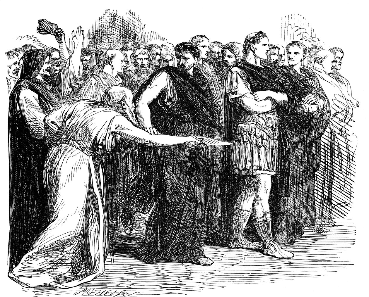 Cuidado con los idus de marzo, 1858 de Sir John Gilbert