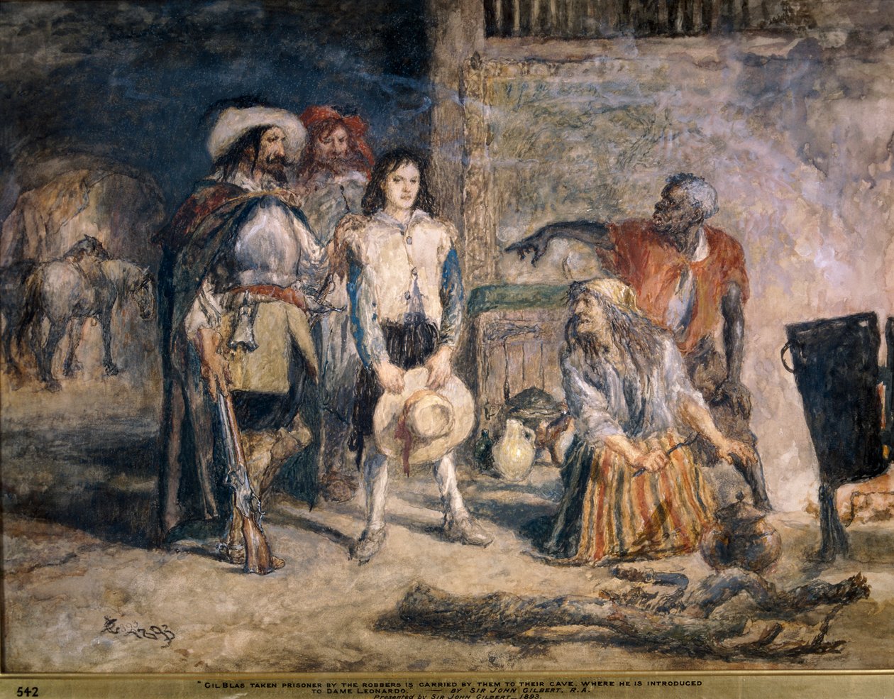 Gil Blas tomado prisionero, 1892 de Sir John Gilbert