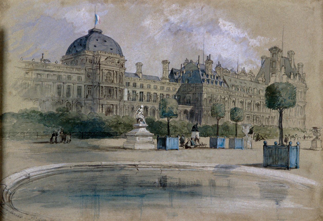 Las Tullerías, París, Francia, 1846 de Sir John Gilbert