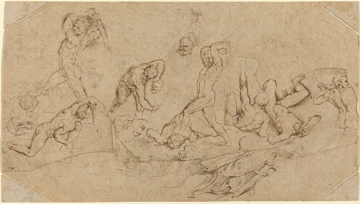 Batalla de hombres desnudos de Sir Peter Paul Rubens