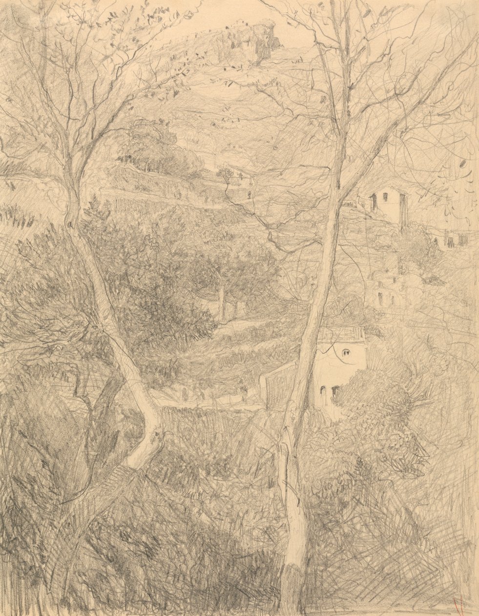 Pueblo en la ladera de Sir William Blake Richmond