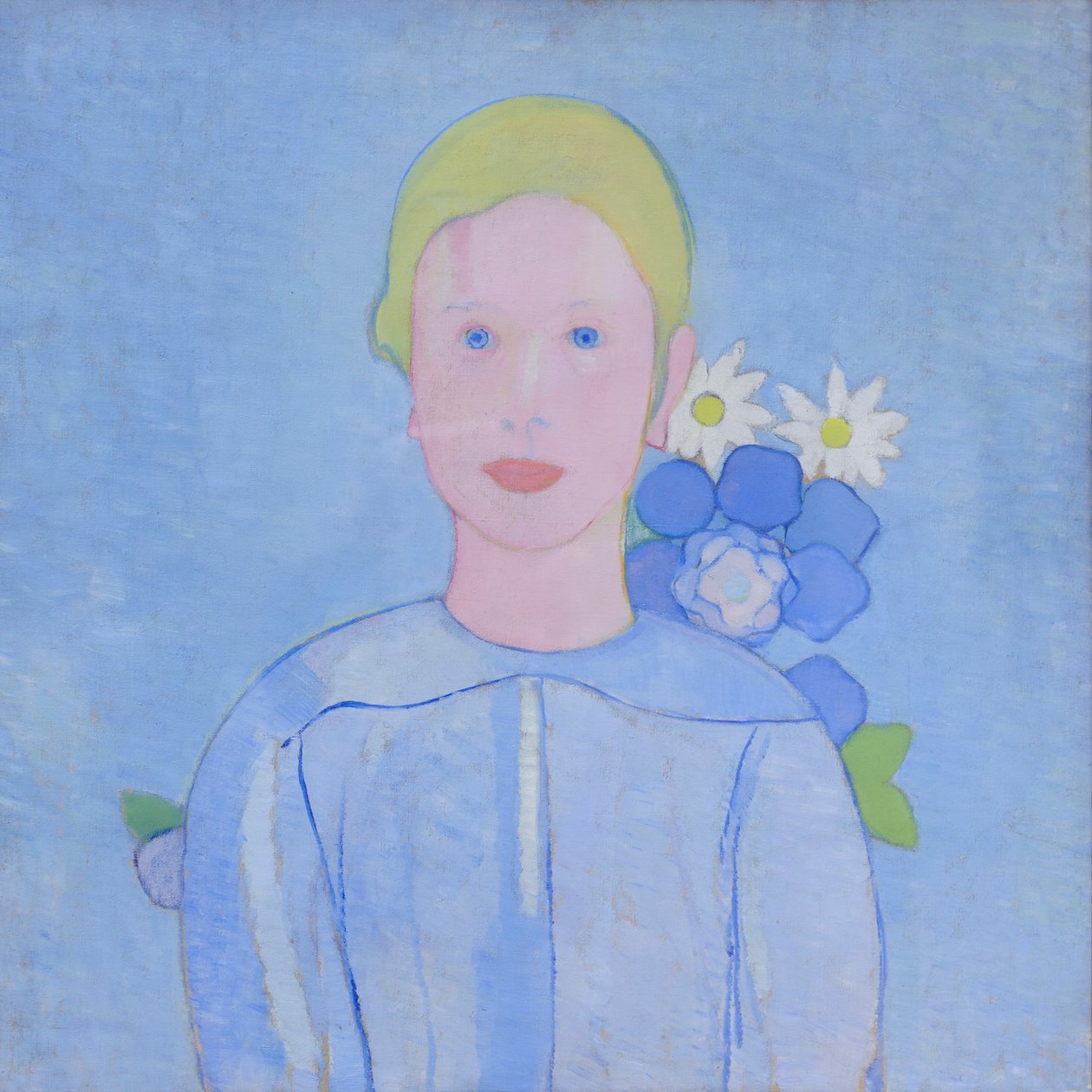 Niña con flores de papel de Siro Penagini