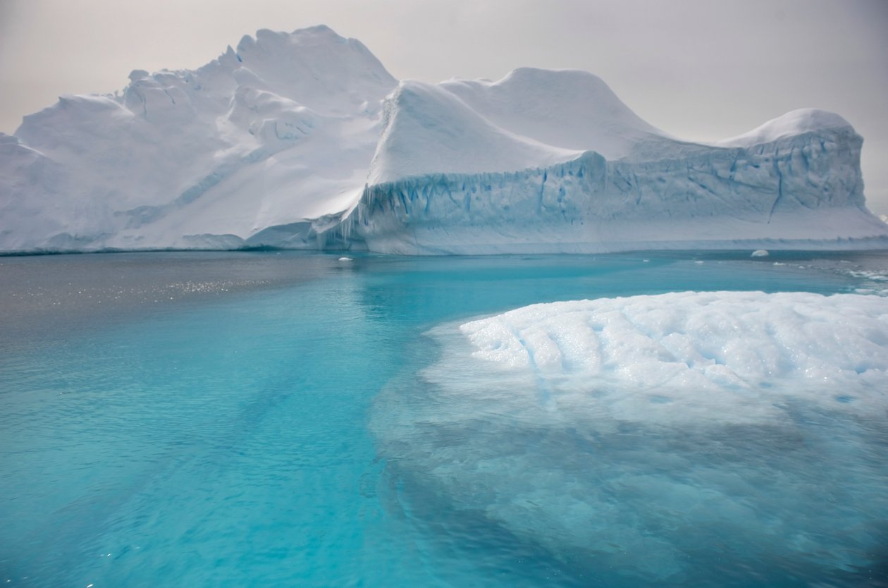 Icebergs flotando en la Península Antártica., 2022 (foto) de Sisse Brimberg