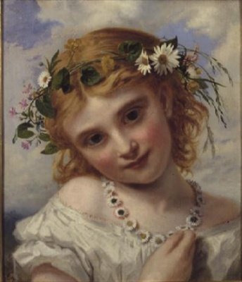 Joven con una Guirnalda de Margaritas de Sophie Anderson
