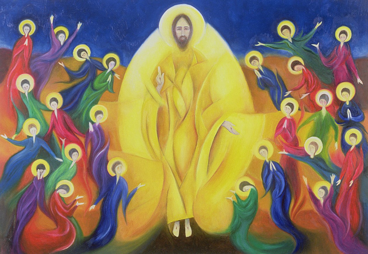 Icono de la Resurrección (acrílico sobre panel) de Sophie Hacker