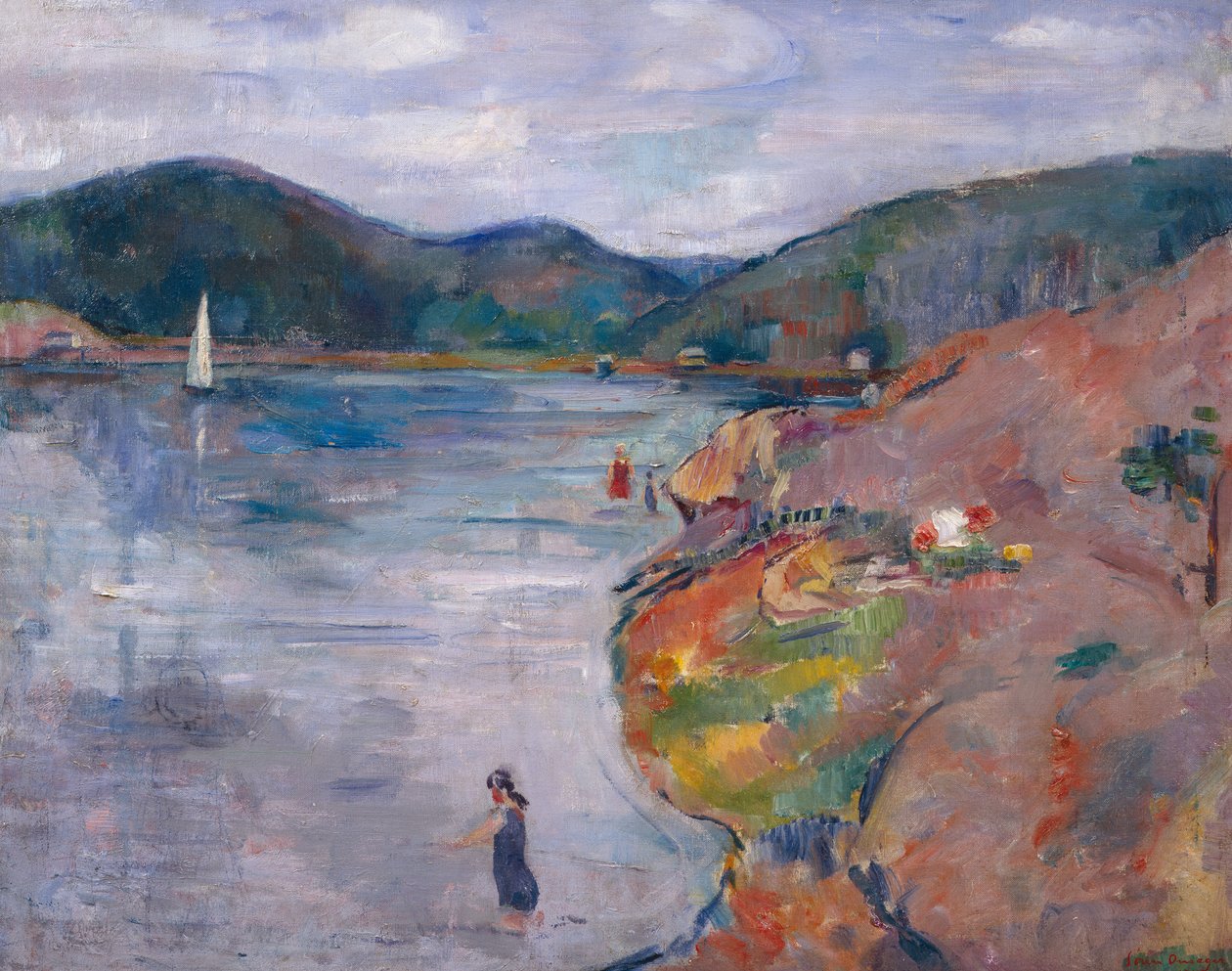 Junto a la playa (pintura) de Soren Onsager