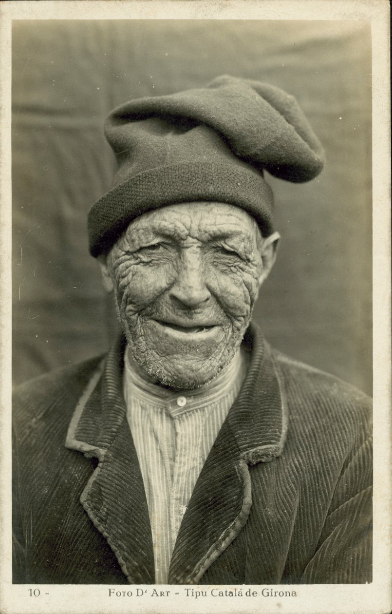 Anciano de Girona, España (foto b/n) de Spanish Photographer