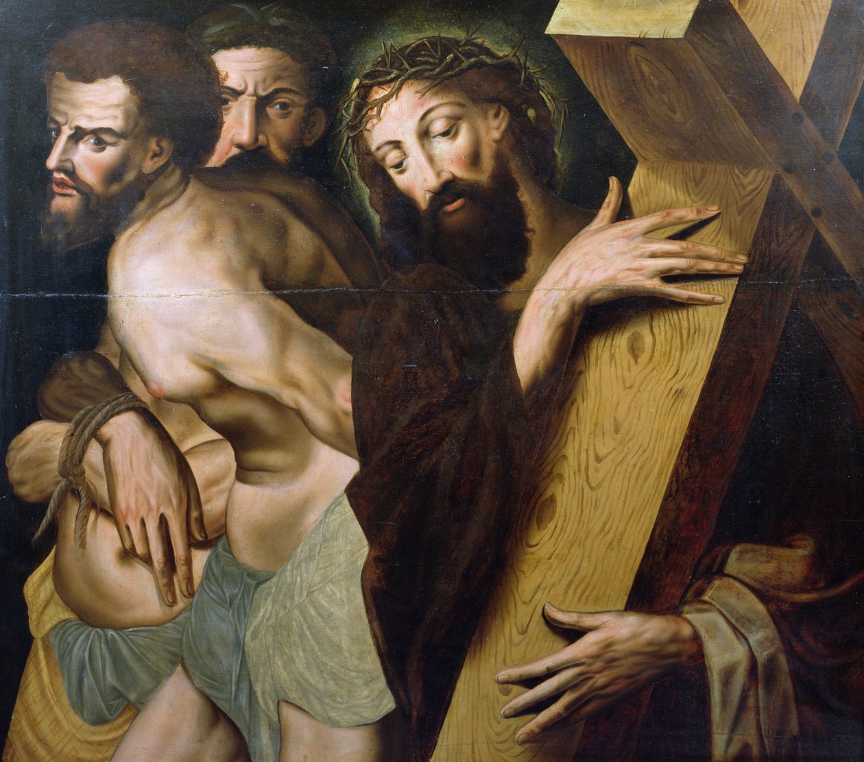 Cristo llevando la cruz de Spanish School