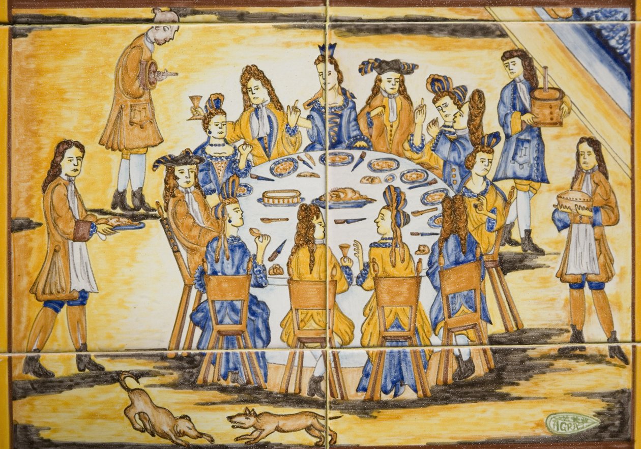 Escena de Cena (azulejos cerámicos) de Spanish School